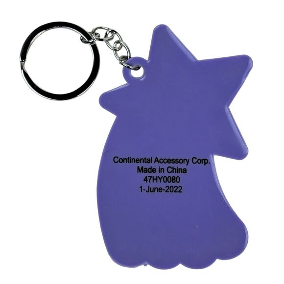 Rainbow Keychain Star Gold Purple Pink Blue Gold Glitter Retro 80s 70s Gift - Picture 4 of 4